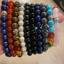 Load image into Gallery viewer, 8mm Protection Hamsa + Chakra Bracelets
